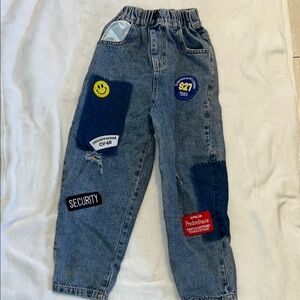 Kids Denim Patchwork Jeans